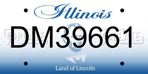 DM39661 Illinois License Plate