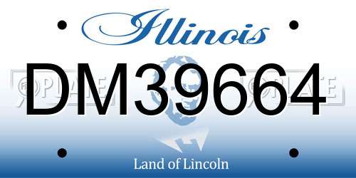 DM39664 Illinois License Plate