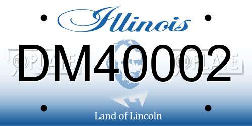 DM40002 Illinois License Plate