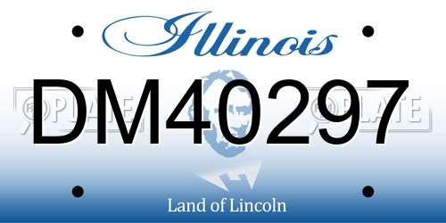 DM40297 Illinois License Plate