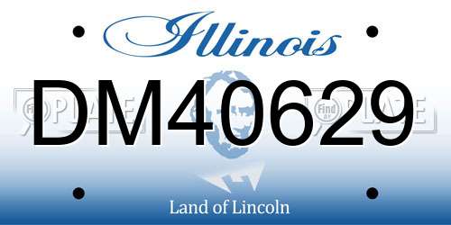 DM40629 Illinois License Plate