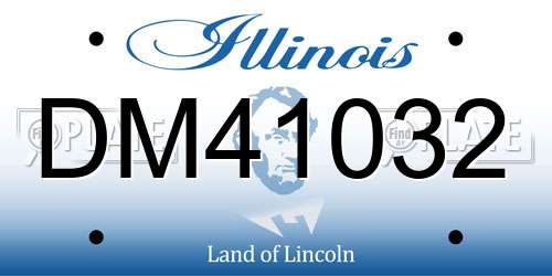 DM41032 Illinois License Plate