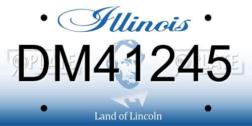 DM41245 Illinois License Plate