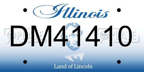 DM41410 Illinois License Plate