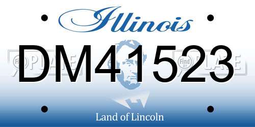 DM41523 Illinois License Plate