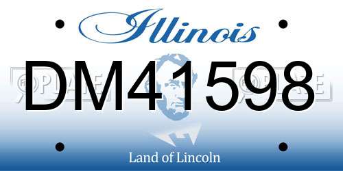DM41598 Illinois License Plate