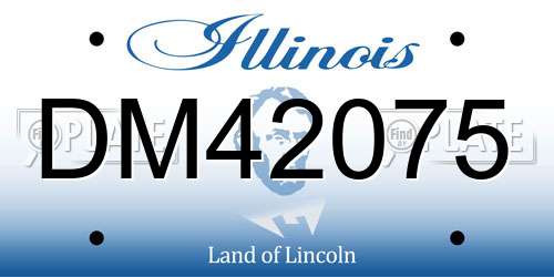 DM42075 Illinois License Plate