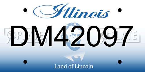 DM42097 Illinois License Plate