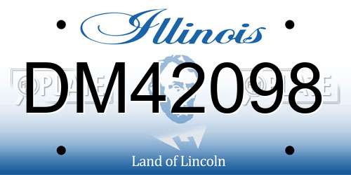 DM42098 Illinois License Plate