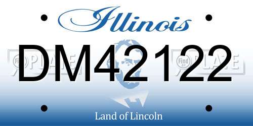 DM42122 Illinois License Plate