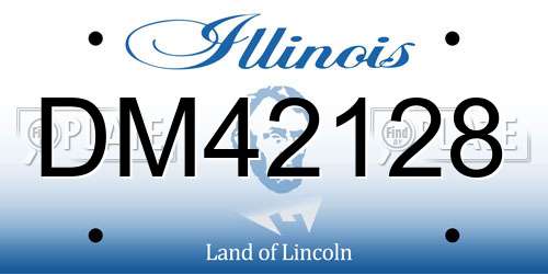 DM42128 Illinois License Plate