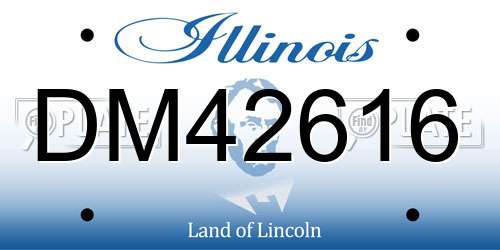 DM42616 Illinois License Plate