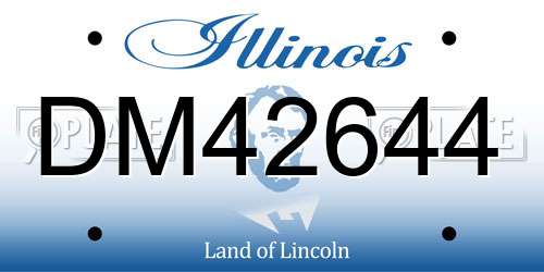 DM42644 Illinois License Plate