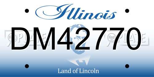 DM42770 Illinois License Plate