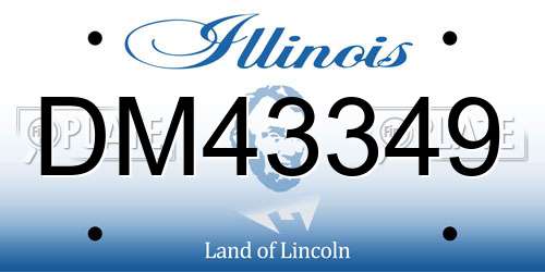 DM43349 Illinois License Plate