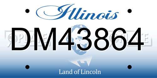 DM43864 Illinois License Plate