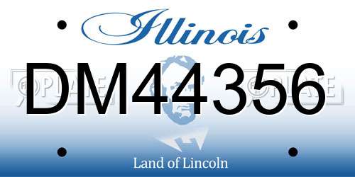 DM44356 Illinois License Plate