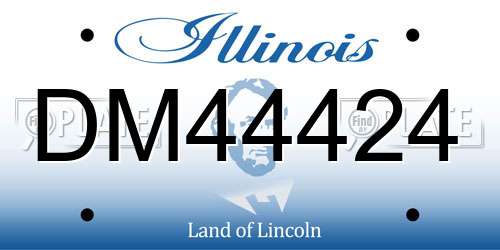 DM44424 Illinois License Plate
