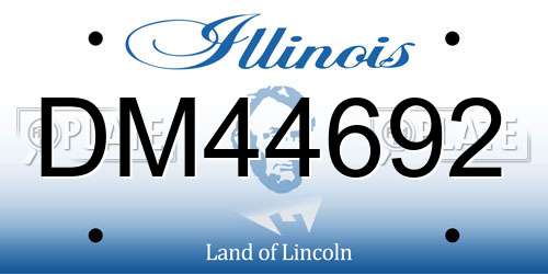 DM44692 Illinois License Plate