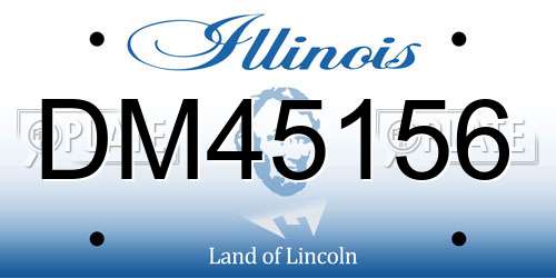 DM45156 Illinois License Plate