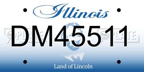 DM45511 Illinois License Plate