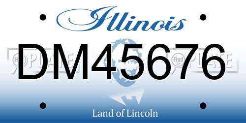 DM45676 Illinois License Plate