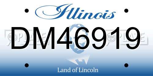 DM46919 Illinois License Plate