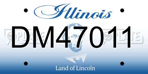 DM47011 Illinois License Plate