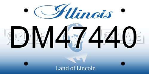 DM47440 Illinois License Plate