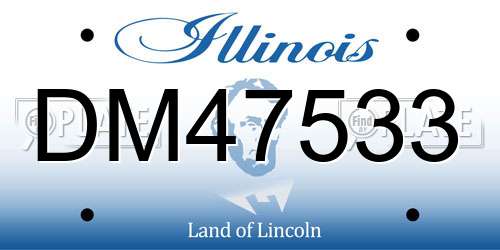 DM47533 Illinois License Plate