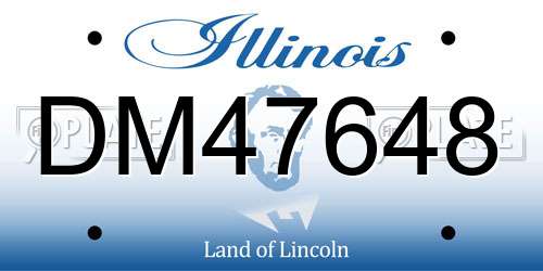 DM47648 Illinois License Plate