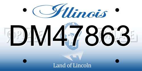 DM47863 Illinois License Plate