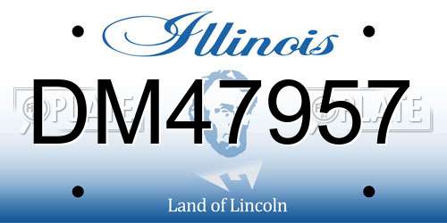 DM47957 Illinois License Plate