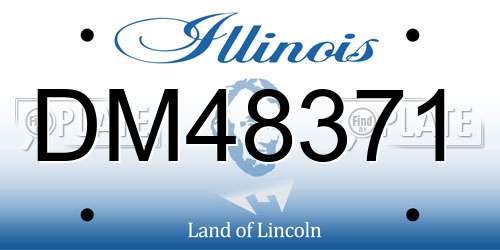 DM48371 Illinois License Plate