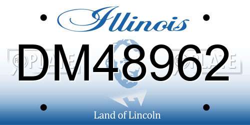 DM48962 Illinois License Plate