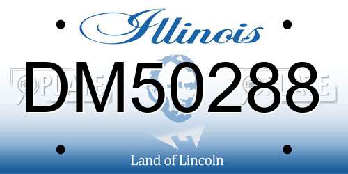 DM50288 Illinois License Plate