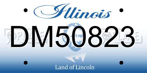 DM50823 Illinois License Plate