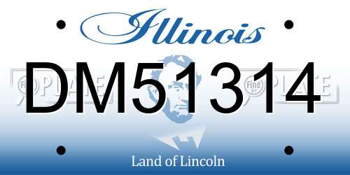 DM51314 Illinois License Plate