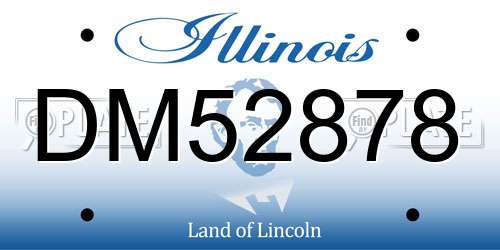 DM52878 Illinois License Plate