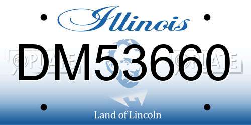 DM53660 Illinois License Plate