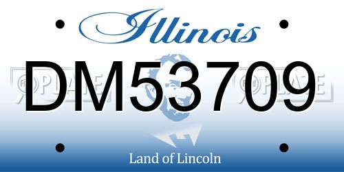 DM53709 Illinois License Plate