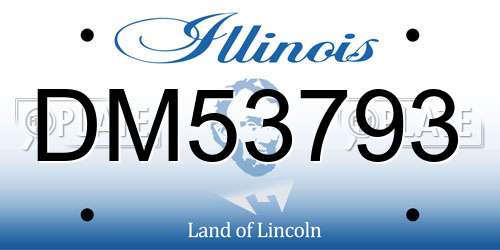 DM53793 Illinois License Plate