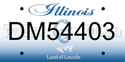 DM54403 Illinois License Plate