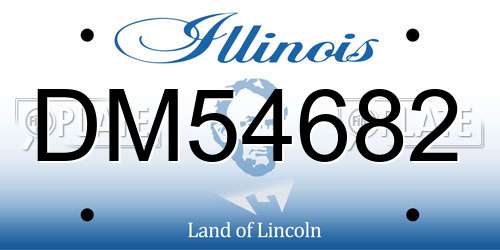 DM54682 Illinois License Plate