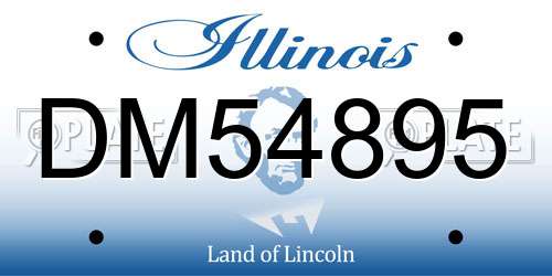 DM54895 Illinois License Plate