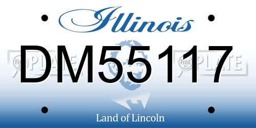 DM55117 Illinois License Plate