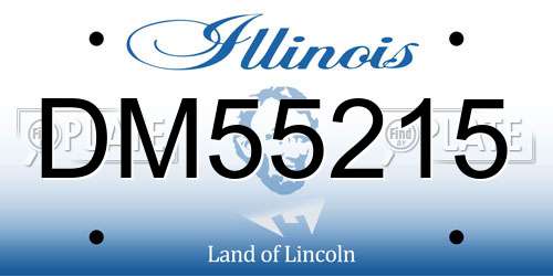 DM55215 Illinois License Plate