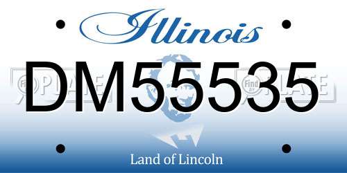 DM55535 Illinois License Plate