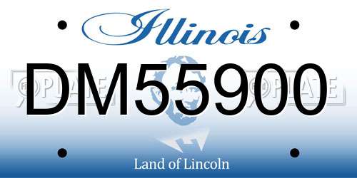 DM55900 Illinois License Plate
