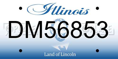 DM56853 Illinois License Plate